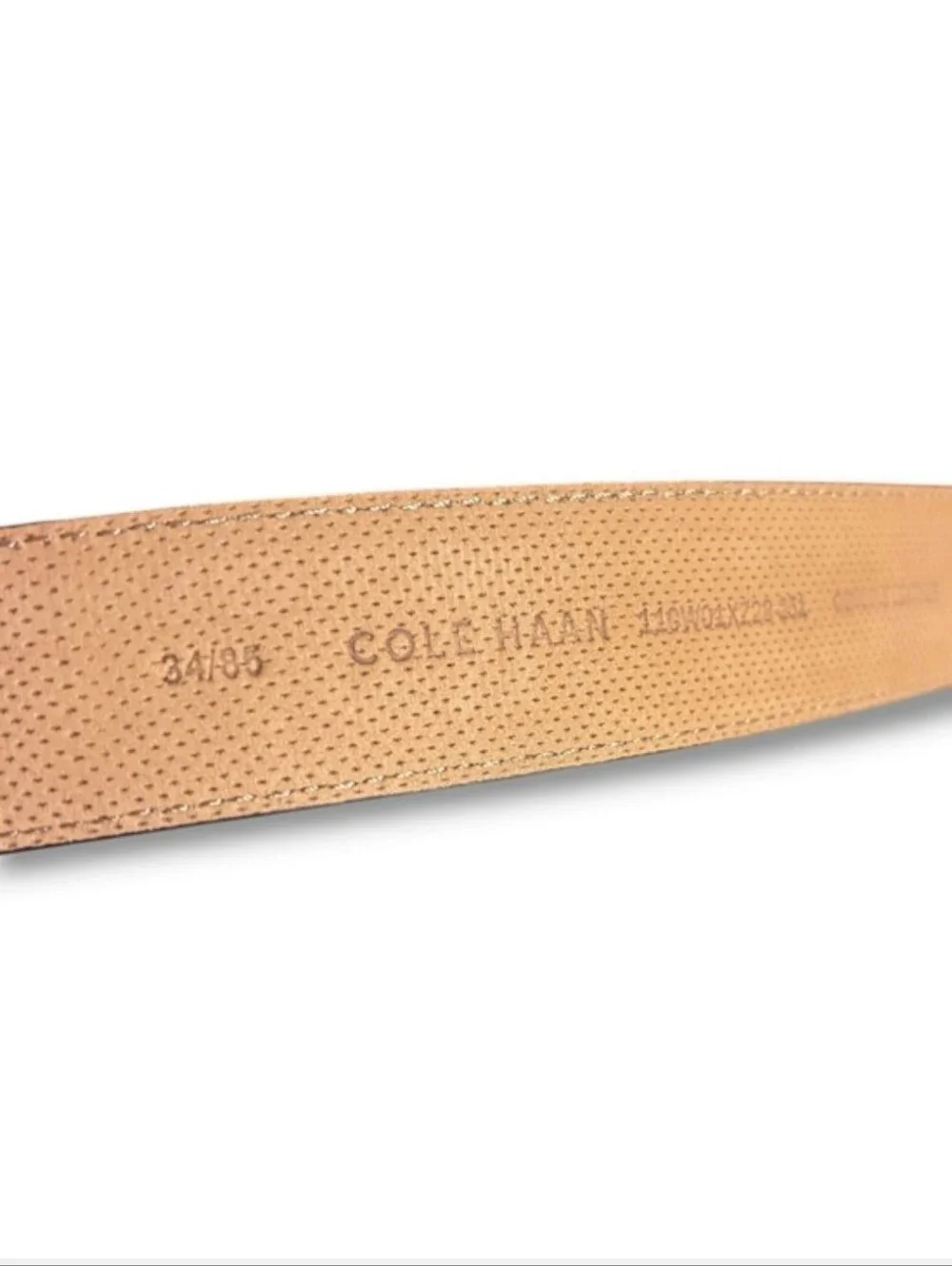 COLE HAAN Tan Harrison Grand Leather Belt Size 34